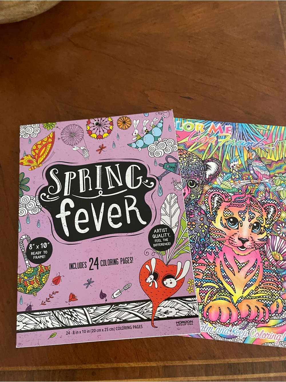 Lisa Frank Spring Fever Coloring Book - Pink Cover 2 books